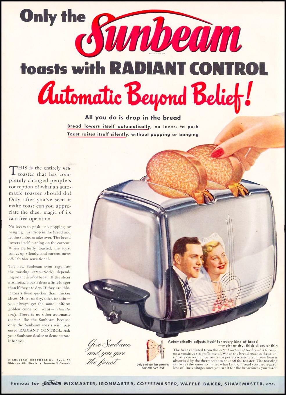 Here's the thing: Sunbeam toaster